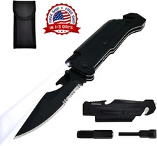 Cuchillo Táctico Multifunción Navaja de bolsillo Supervivencia MULTIHERRAMIENTA