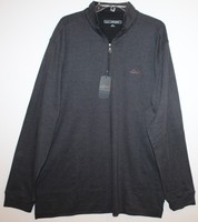 Greg Norman Mens Black Striped 1/2 Zip Pullover Golf Sweater $75 Xl Greg Norman Mens Black Striped 1/2 Zip Pullover Golf Sweater $75 Xl