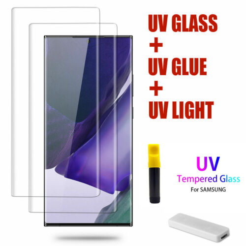 UV Liquid Full Glass Screen Protector For Samsung S24 Ultra S23 Plus/S22/S21/S20 - Picture 1 of 11