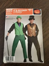 NOS Simplicity #S0972 Steampunk/Riddler Adult Costume Pattern Size S-XL