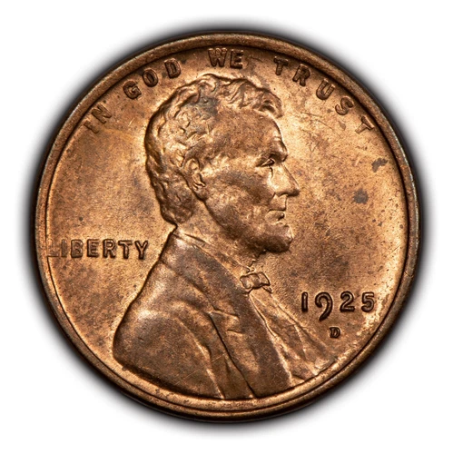 1925-D 1c Lincoln Wheat Cent - Sharp Reverse Strike - NGC MS 62 RB - SKU-B3293