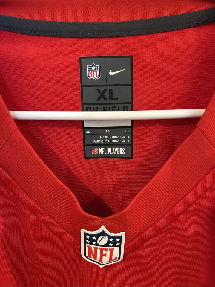 Camiseta Nike On Field New England Patriots Cam Newton tamanho XL vermelha alternativa rara - Imagem 2 de 4