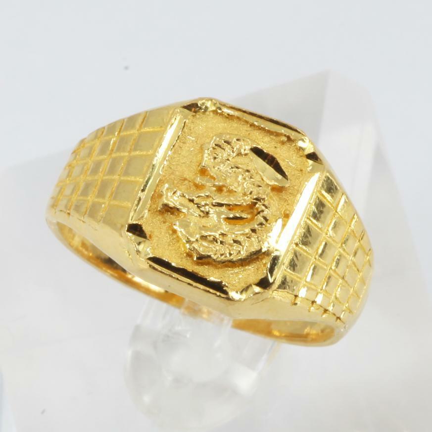 mnjin gentleman temperament plated 24k gold ring men's domineering ring  eternal engagement wedding ring d - Walmart.com
