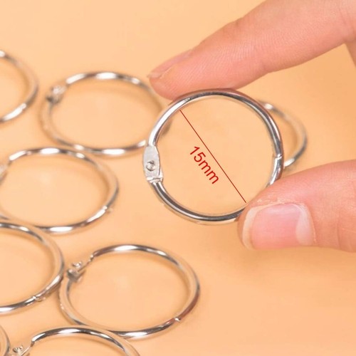 120 Stück Binder Ringe 15mm, Buchring Buchbinderinge Heftringe Karteikarten R... - Bild 3 von 9