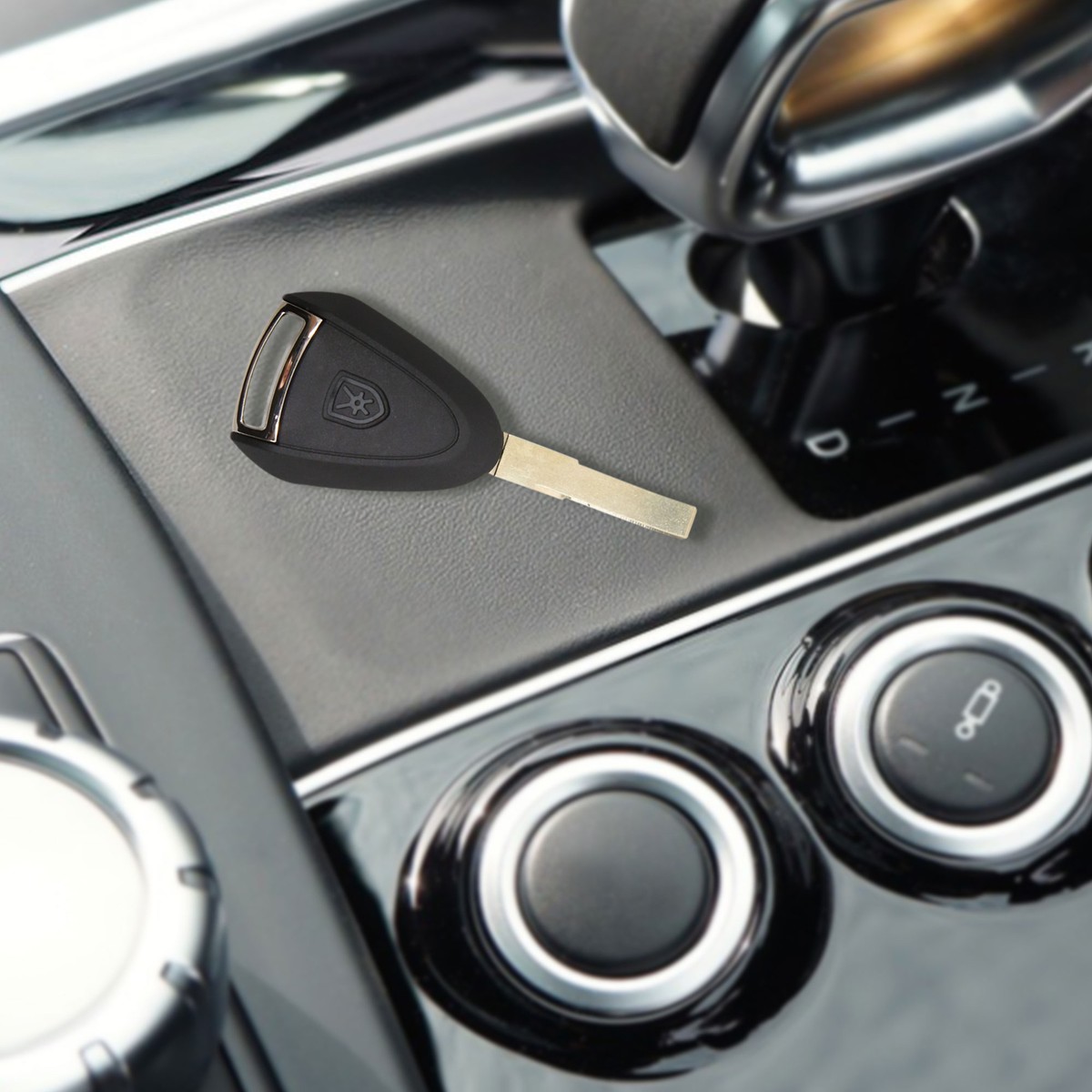 Replacement Key Fob Case For Porsche 987, Cayman, Boxster | 3-Button Case + Blade + Logo