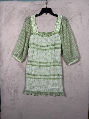 Capulet Revolve Mini Dress Womens Size Medium Green Ruffle | eBay Capulet Revolve Mini Dress Womens Size Medium Green Ruffle | eBay