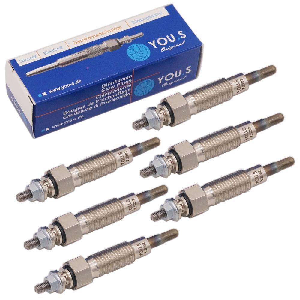 6 X YOU.S Original Glow Plug 10.5 V 73 Mm For KUBOTA L245 L295 L345 - 1522165510