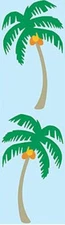 Mrs. Grossman's Stickers - Palm Tree - Exotic Palm Tree with Coconuts - 4 Strips