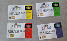 Spiel des Lebens Generation Now 4 X  Kontokarte Ersatzteile   MB