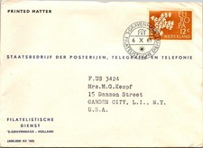 GOLDPATH: Netherlands cover 1961 to USA printed matter CV929_P06