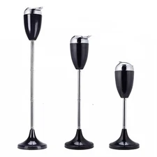 Floor Standing Ash Tray with Lid Adjustable Height from 21.5" to 35" Stainles...