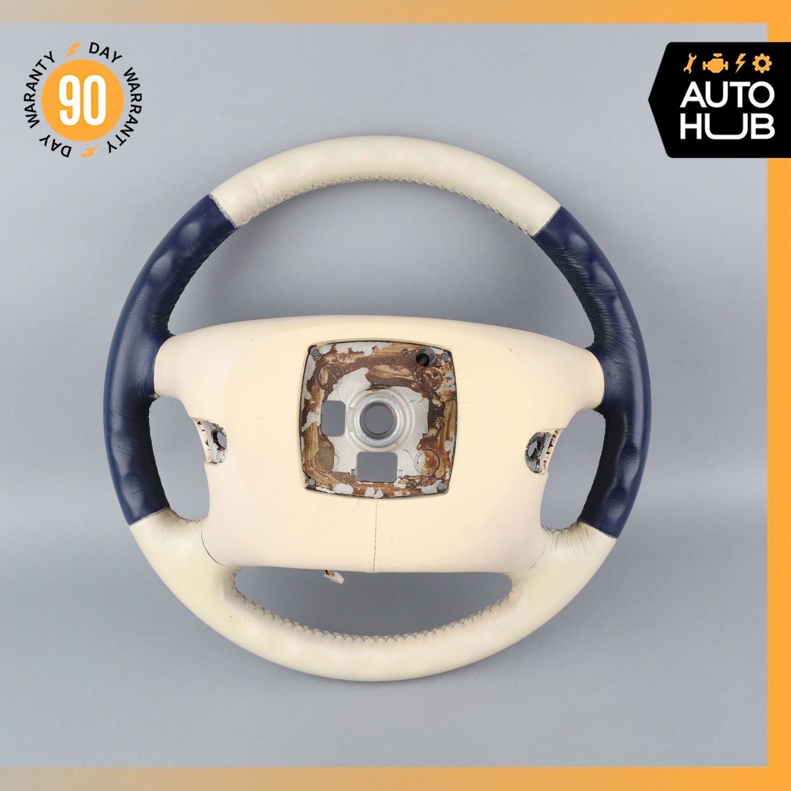 99-02 Bentley Arnage Steering Wheel Beige Blue PH27727PB OEM 42k