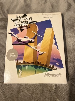 Vintage 1988 Microsoft Flight Simulator 5.25'' Floppy Disk Version 3.0 IBM PC