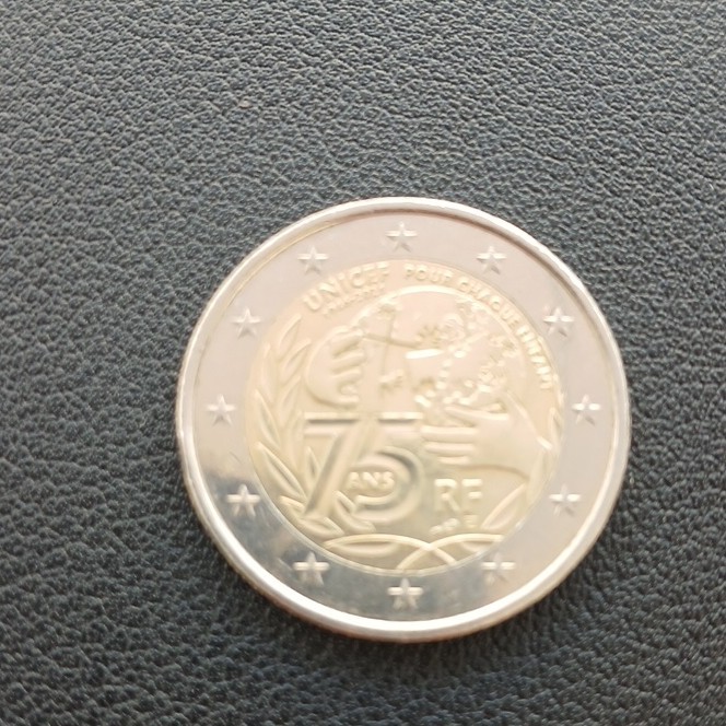 Pièce Commémorative 2 euros 75 Ans de l' UNICEF 2021