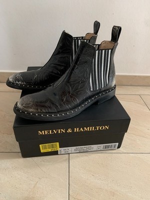 Melvin & Hamilton  Stiefeletten  Chelsea Stiefel 39  schwarz  Leder  Neu
