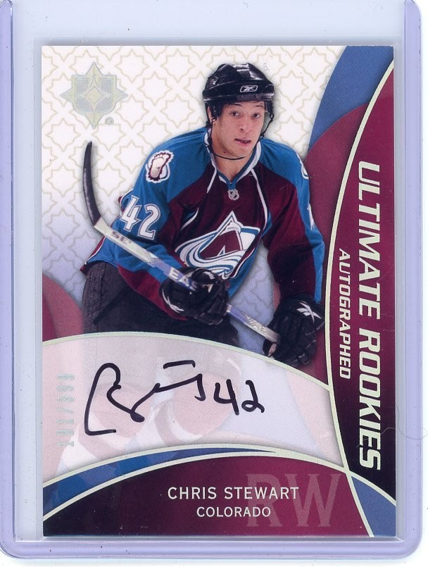 2008-09 Upper Deck Ultimate Collection Chris Stewart Rookies Auto /399 Avalanche