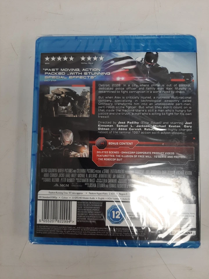 Robocop (Blu-ray, 2014) Film Blu ray Brand New Sealed Cert 12 - Image 2 of 2