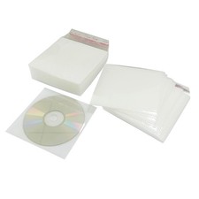 100 Pack CD DVD Double-Sided Refill Plastic Sleeves Standard Envelope Cases w...