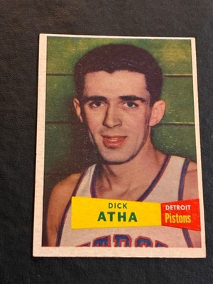 1957 Topps Dick Atha #14 (RC) - No Creases - EX