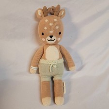 Cuddle  Kind Elliott the Fawn 13" Hand Knit Plush Deer Doll Handmade Peru