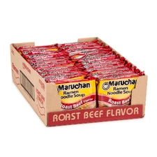 Ramen Roast Beef, Instant Ramen Noodles, Ready to Eat Meals, 3 Oz, 24 Count