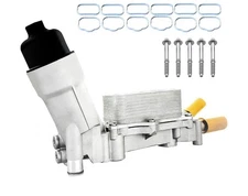 Upgrade Aluminum Oil Cooler Filter Housing Fit 11-18 Chrysler Dodge Ram Jeep 3.6