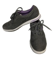 Dexter Kerrie Women's Bowling Shoes 8M Gray Canvas Purple Insole Used 1 Season