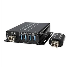 1PCS 4 Channel USB 3.0 over Fiber Optic Extender Duplex LC Port New
