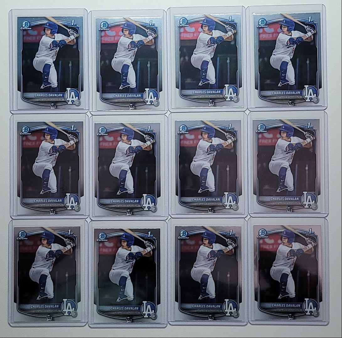 [12] CHARLES DAVALAN 2025 BOWMAN CHROME DRAFT 1ST LOS ANGELES DODGERS T Q5498