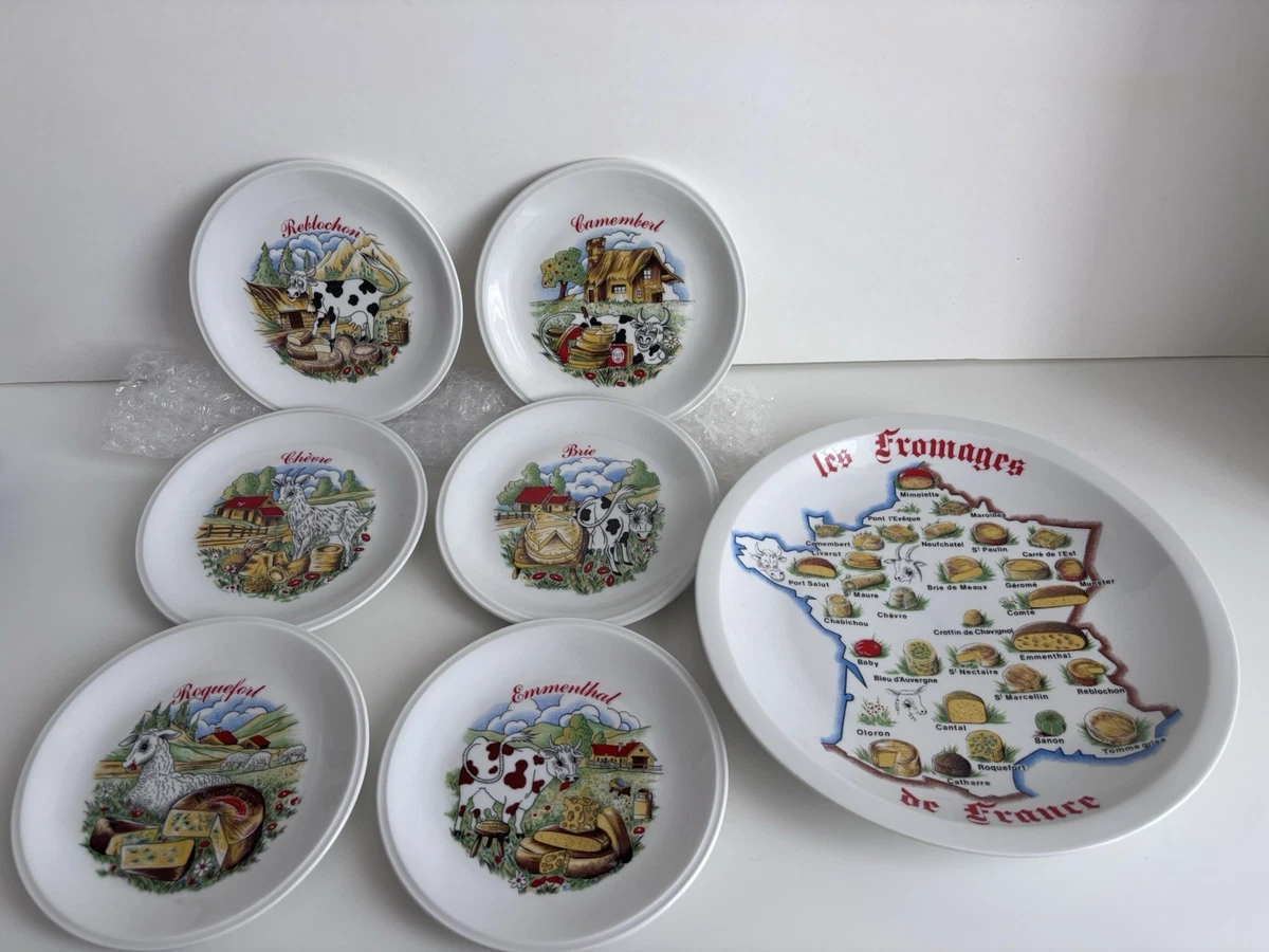 Assiettes à Fromage Limoges 'Lierre Sauvage' - Lot De 6, Diamètre 20,5 Cm, Porcelaine