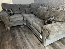 Verona - Left Hand | Right Hand | Corner Sofa | High Back | Grey | Brand New