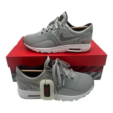 Nike Air Max Zero QS Shoes Women's Size 6.5 Metallic Silver Sneakers 863700-002