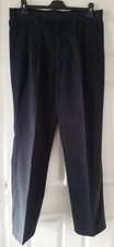 Mark & Spencer Men's Navy Chino Trousers Straight Leg, Cotton, W34" x L33" NEW