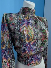 Vintage Paisley Crop Top Mehrfarbig - Rücken...