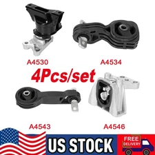 4PCS Engine Motor & Trans Mounts Kit With Support For 2006-2011 Honda Civic 1.8L