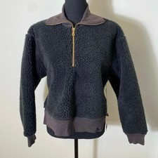 Nwt Varley Black Sherpa 1/4 Zip Pullover Sz Xs