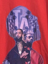 Nipsy Hussle Red T-Shirt Medium Gildan Ultra Cotton