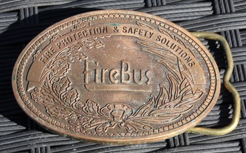 Firebus Fire Protection & Safety Solutions Copper Belt Buckle 31/4 x 2 1/4 Inch