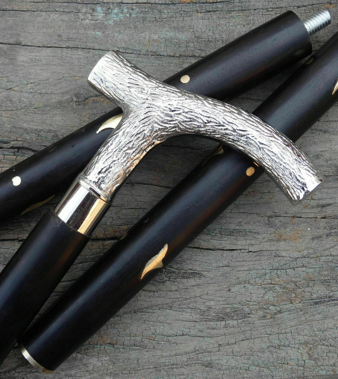 Solid Silver Designer Head Handle Vintage Antqiue… - image 2