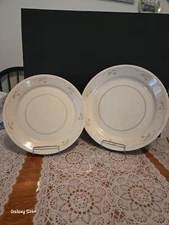 Lot (2) VTG Corelle Calico 1 Rose 9"  And 1 10.25 Plate. 