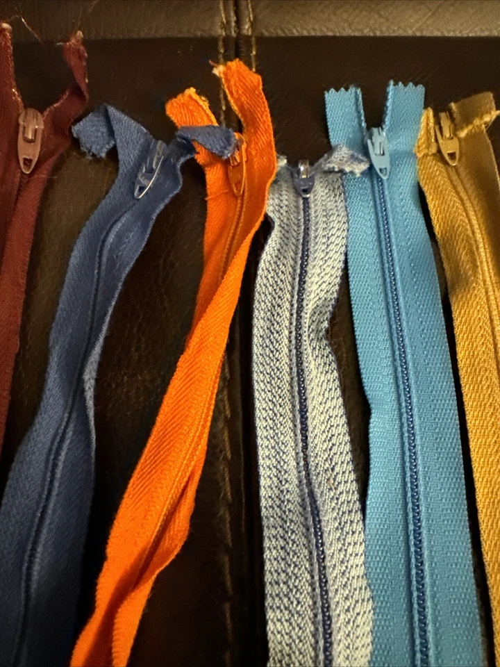 Zipper Lot of 12 7-9” Vintage All Marked Talon New Style 222 Orchid Closed End - Image 3 of 4