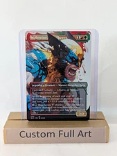 Wolverine, Best There Is Foil Custom sticker on bulk MTG Commander Marvel
