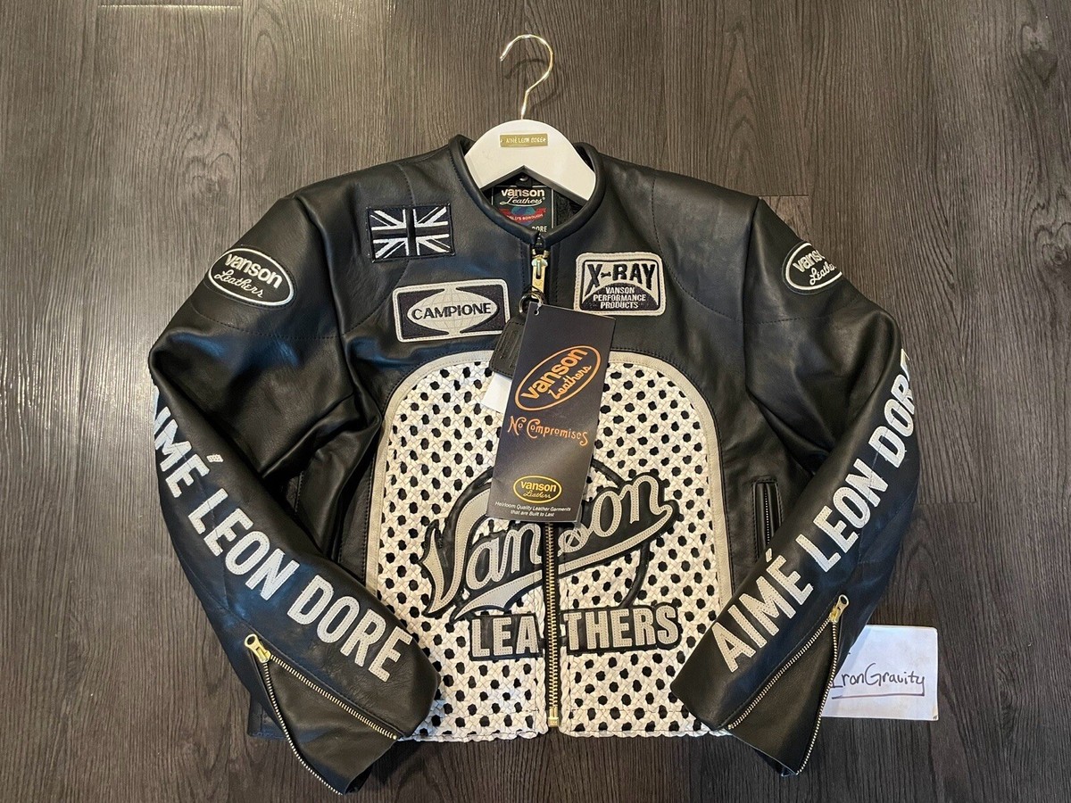 Vanson x Aime Leon Dore ALD Raffia Leather Jacket Size M Vanson x Aime Leon Dore ALD Raffia Leather Jacket Size M