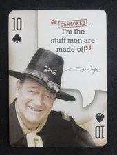2021 Masterpieces John Wayne Playing Card 10 Spades