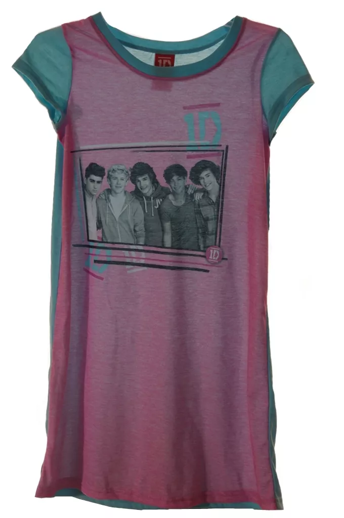Girls 1 One Direction 1D Nightgown Pajamas Pjs Pink Sleep Shirt 4 6 10 12 14 NEW