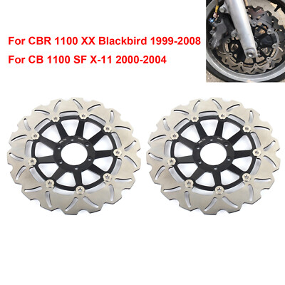 Pair Front Brake Rotors For Honda CBR1100XX CBR 1100 XX 99-08
