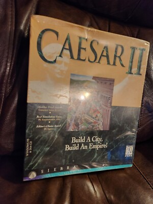 Caesar II Sealed New! Windows 95 CD & MS-DOS 5.0 1995 Sierra Computer Game Pc