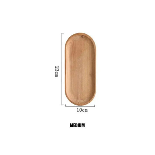 Mini Wooden Oval Tray for Jewelry Key Coin Dessert Cup Small Cheese Plate - Picture 9 of 9