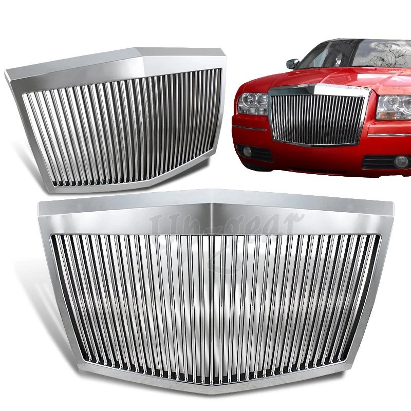 Хромированная вертикальная передняя решетка из пластика ABS для Chrysler 300 300C 2005-2010 годов выпуска - Изображение 2 из 2