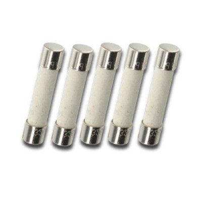 Pack of 5, ABC 5A 125v/250v Fast Blow Ceramic Fuse, 6x30mm, F5A 5